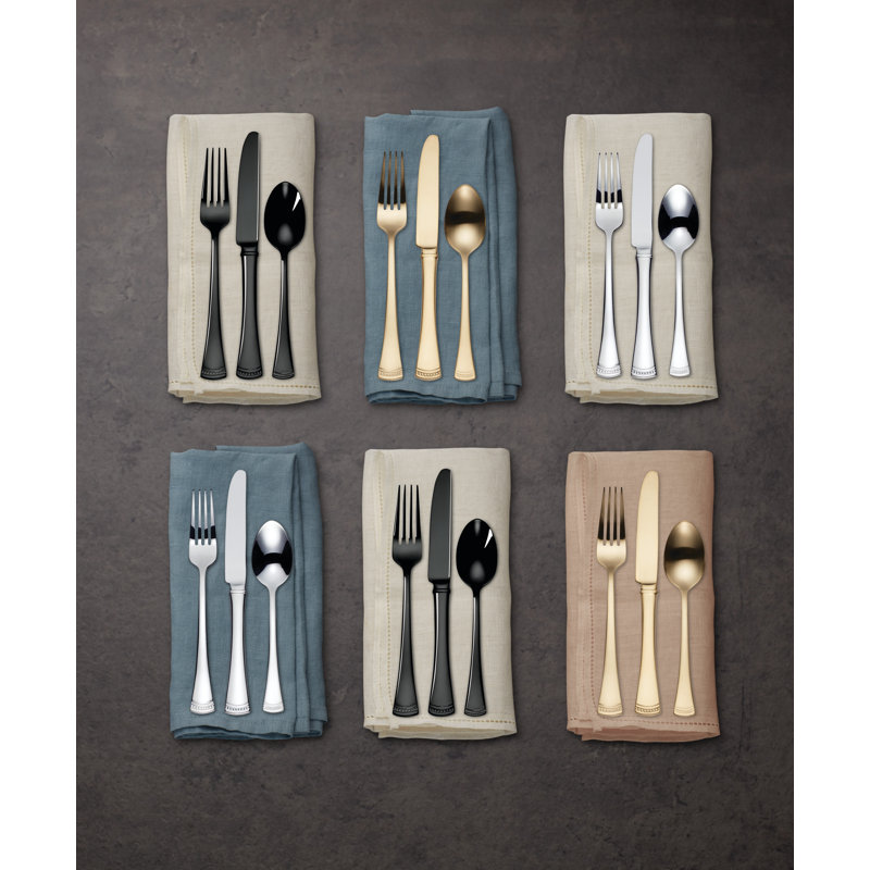 Lenox Portola 20 Piece 18/10 Stainless Steel Flatware Set, Service for